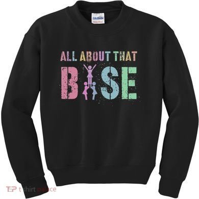ALL ABOUT THAT BASE Purple Cheer Squad Kids Sweatshirt
