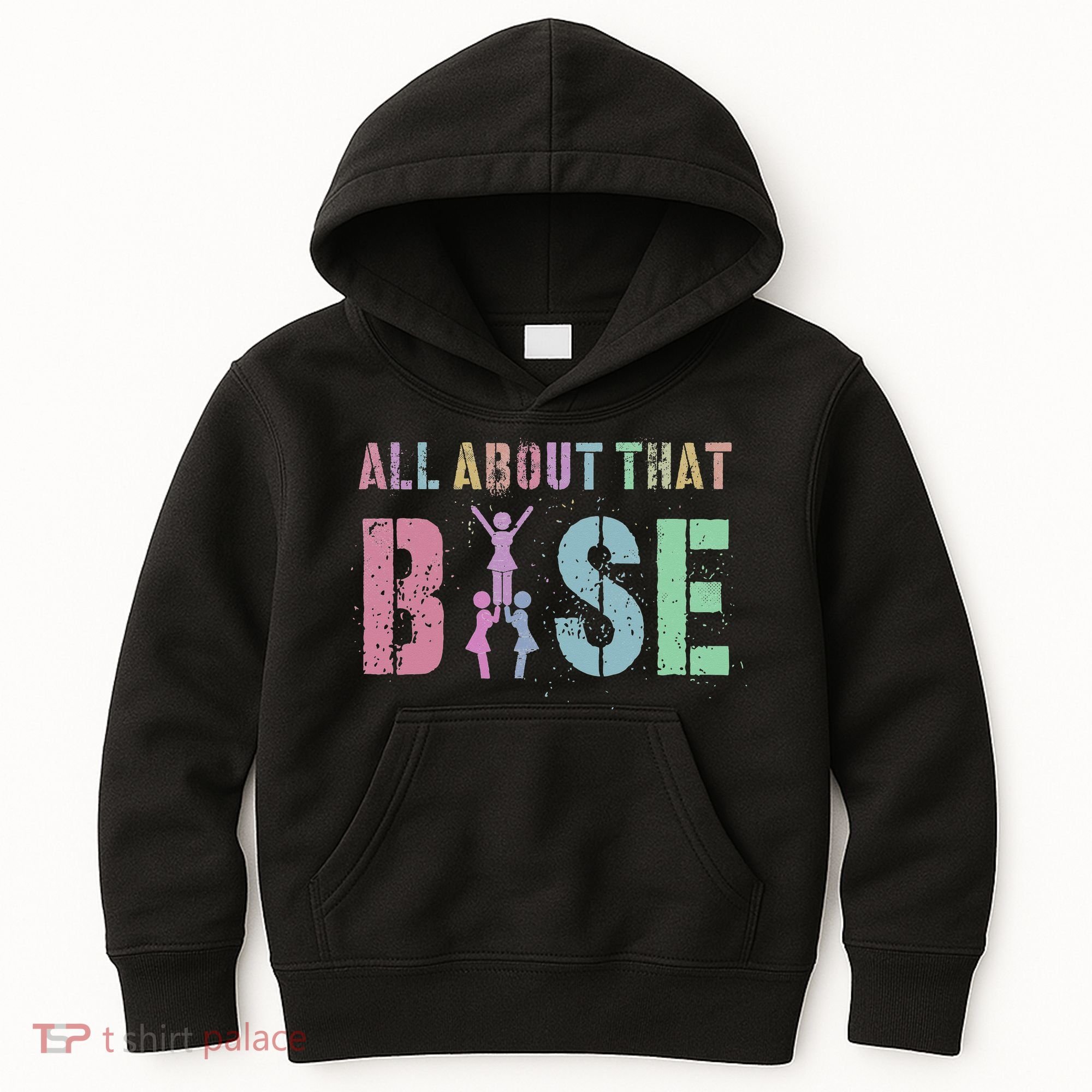 ALL ABOUT THAT BASE Purple Cheer Squad Kids Hoodie