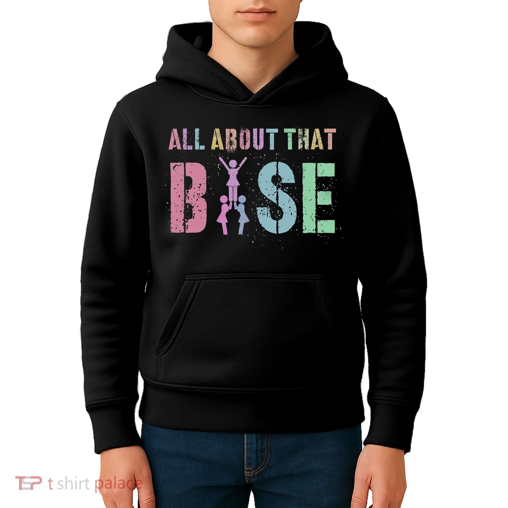 ALL ABOUT THAT BASE Purple Cheer Squad Kids Hoodie