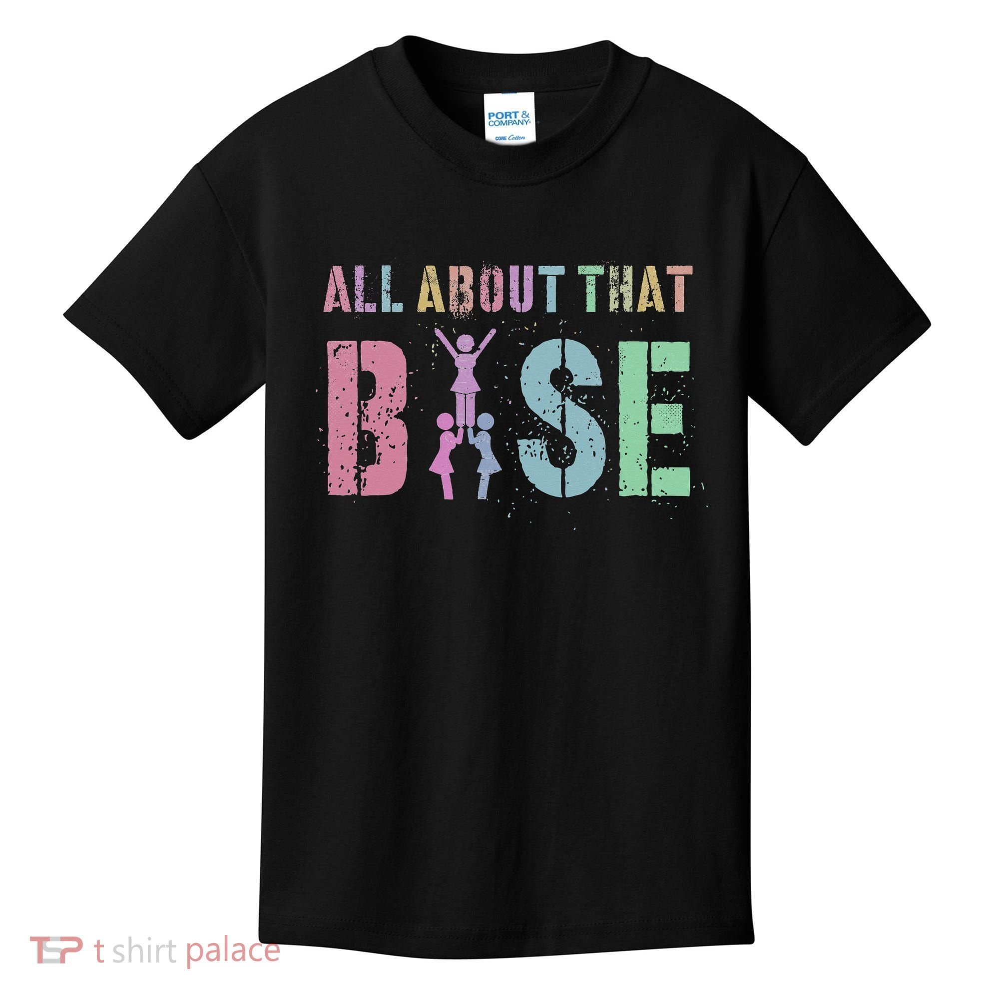 ALL ABOUT THAT BASE Purple Cheer Squad Kids T-Shirt