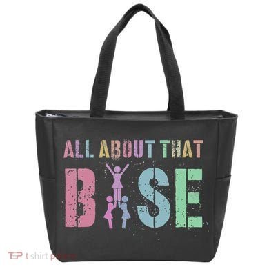 ALL ABOUT THAT BASE Purple Cheer Squad Tote Bag