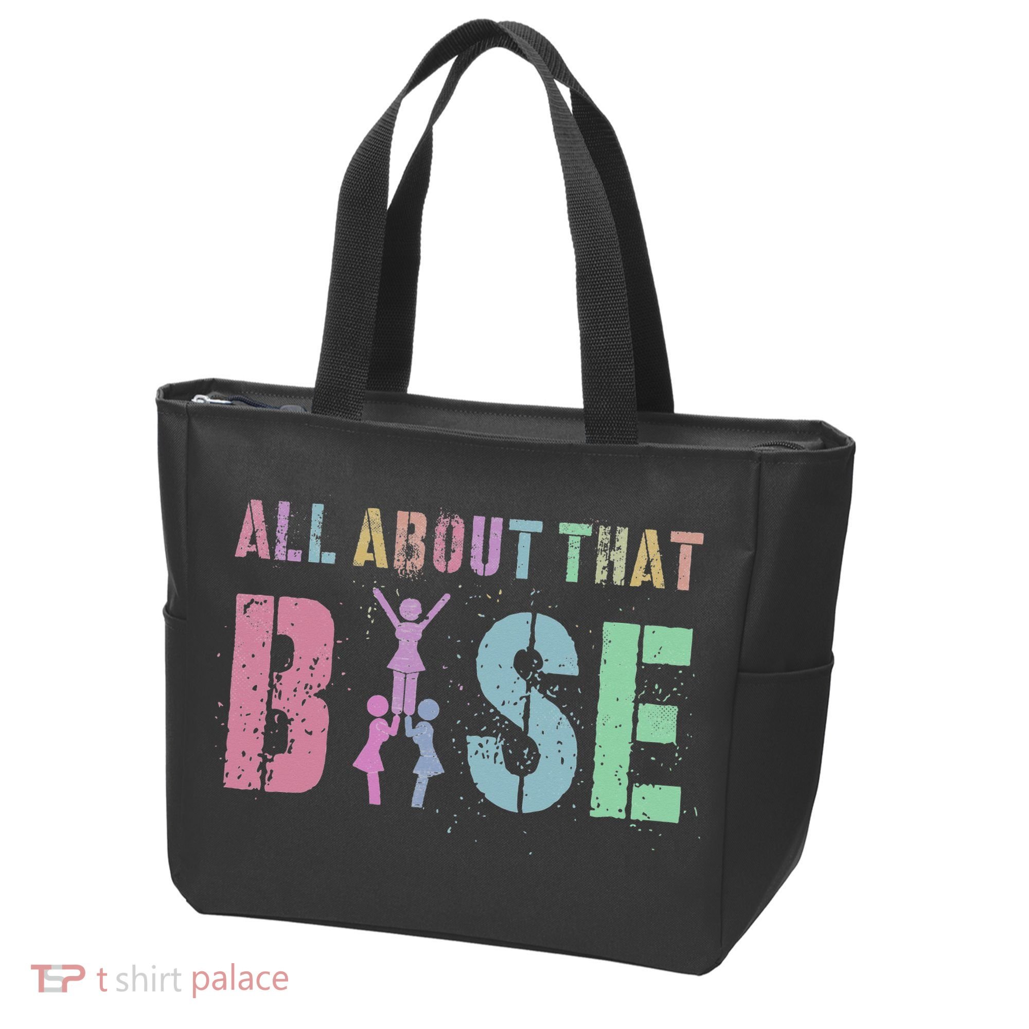 ALL ABOUT THAT BASE Purple Cheer Squad Tote Bag