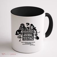 Against Animal Testing Farm Pet Liberation Right Vegan Retro Cool Gift Coffee Mug thumb 1