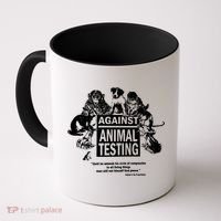 Against Animal Testing Farm Pet Liberation Right Vegan Retro Cool Gift Coffee Mug thumb 0