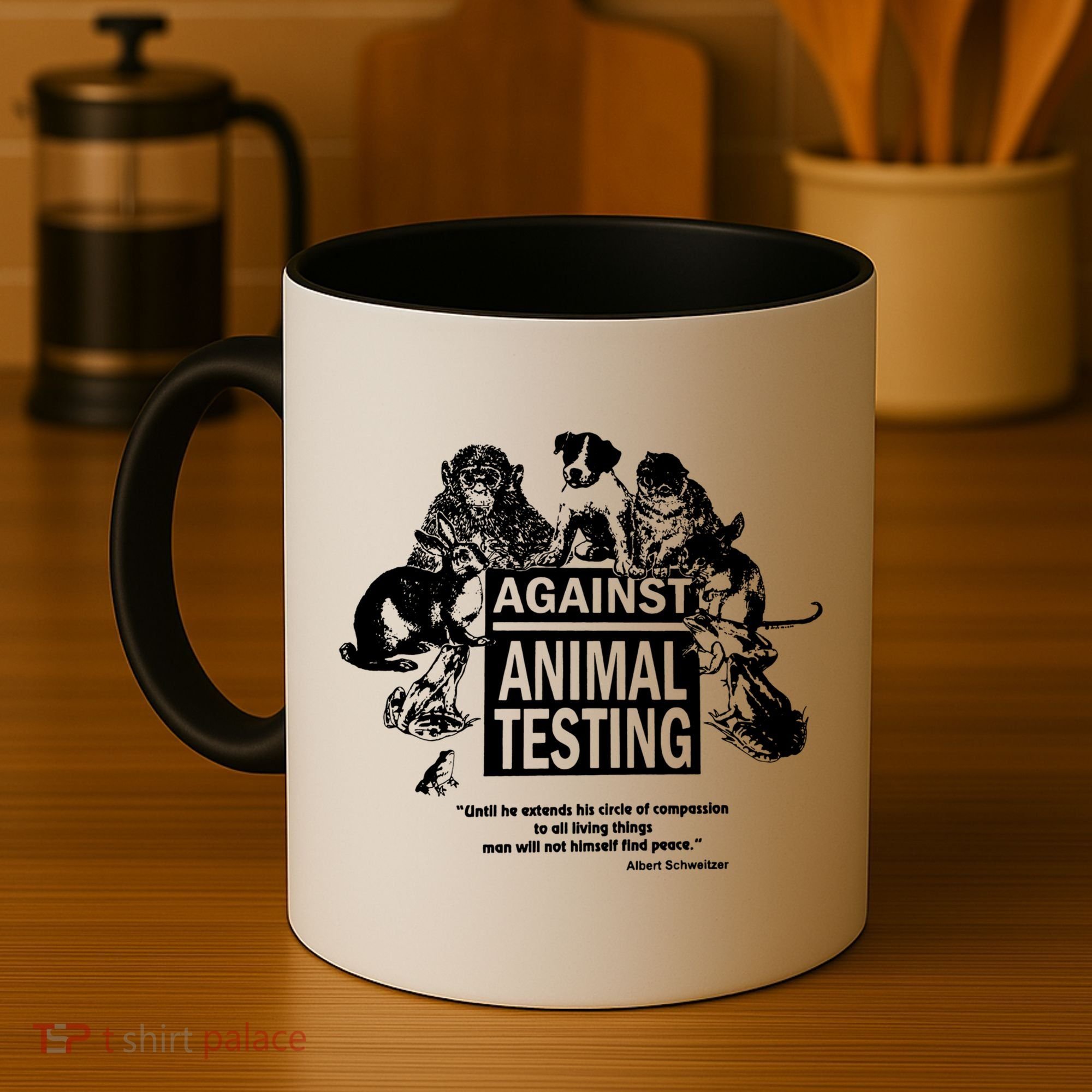 Against Animal Testing Farm Pet Liberation Right Vegan Retro Cool Gift Coffee Mug
