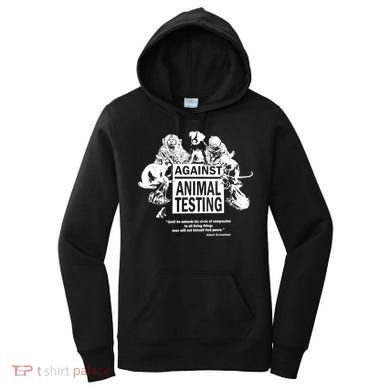 Against Animal Testing Farm Pet Liberation Right Vegan Retro Cool Gift Women's Hoodie