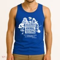 Against Animal Testing Farm Pet Liberation Right Vegan Retro Cool Gift Tank Top thumb 3