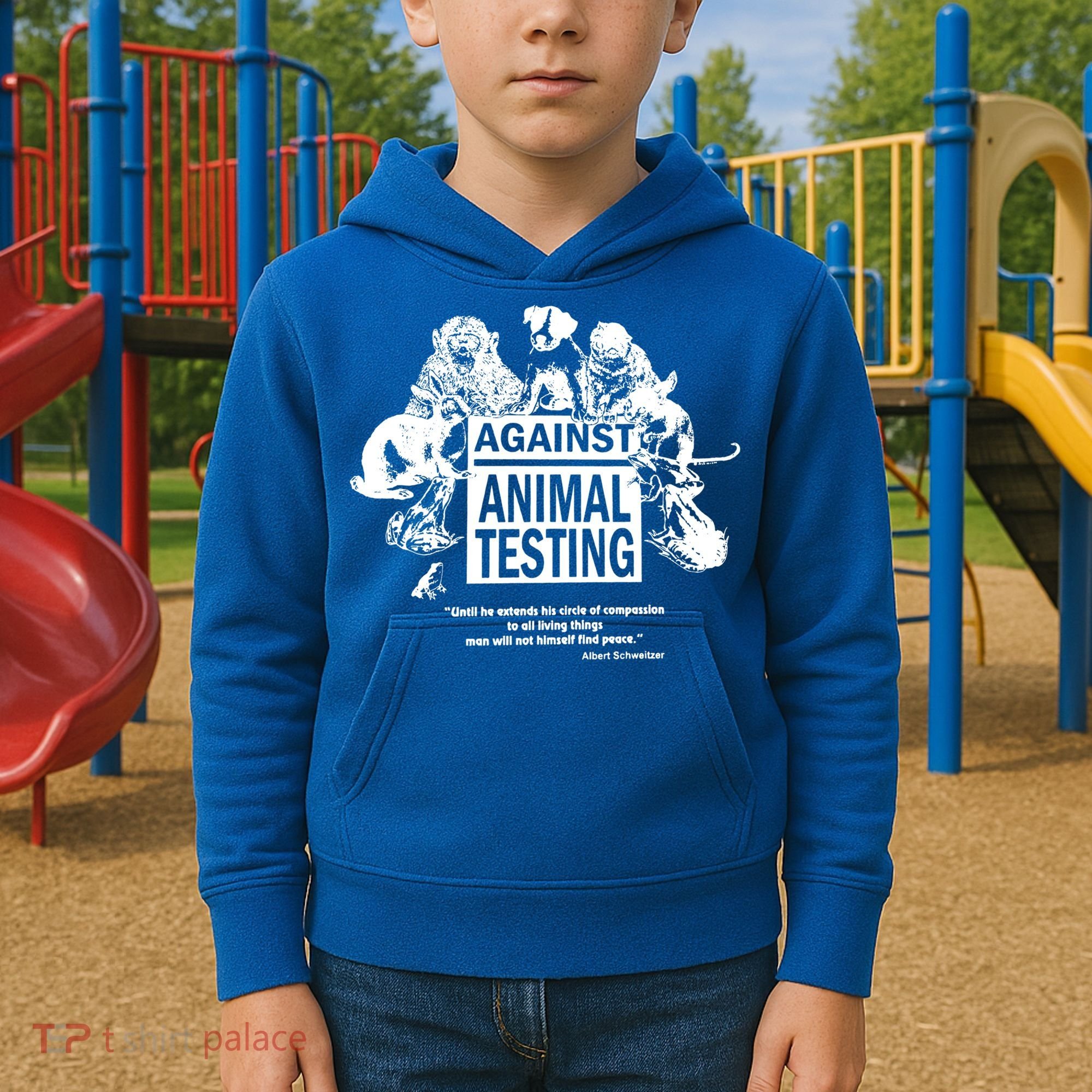 Against Animal Testing Farm Pet Liberation Right Vegan Retro Cool Gift Kids Hoodie