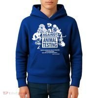 Against Animal Testing Farm Pet Liberation Right Vegan Retro Cool Gift Kids Hoodie thumb 4