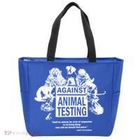 Against Animal Testing Farm Pet Liberation Right Vegan Retro Cool Gift Tote Bag thumb 0