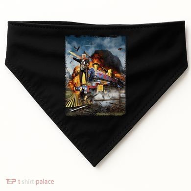 All Aboard The Trump Train Graphic Art USA-Made Doggie Bandana