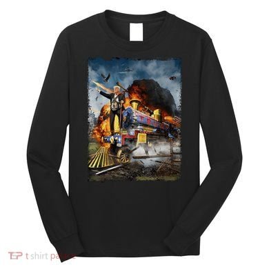 All Aboard The Trump Train Graphic Art Long Sleeve Shirt