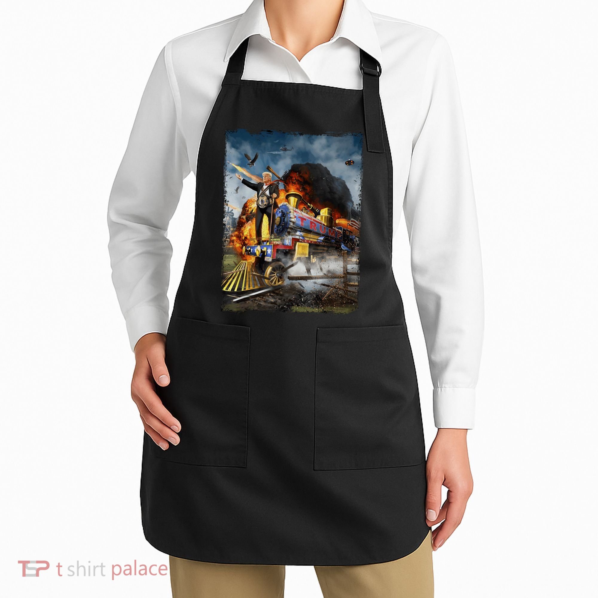 All Aboard The Trump Train Graphic Art Apron