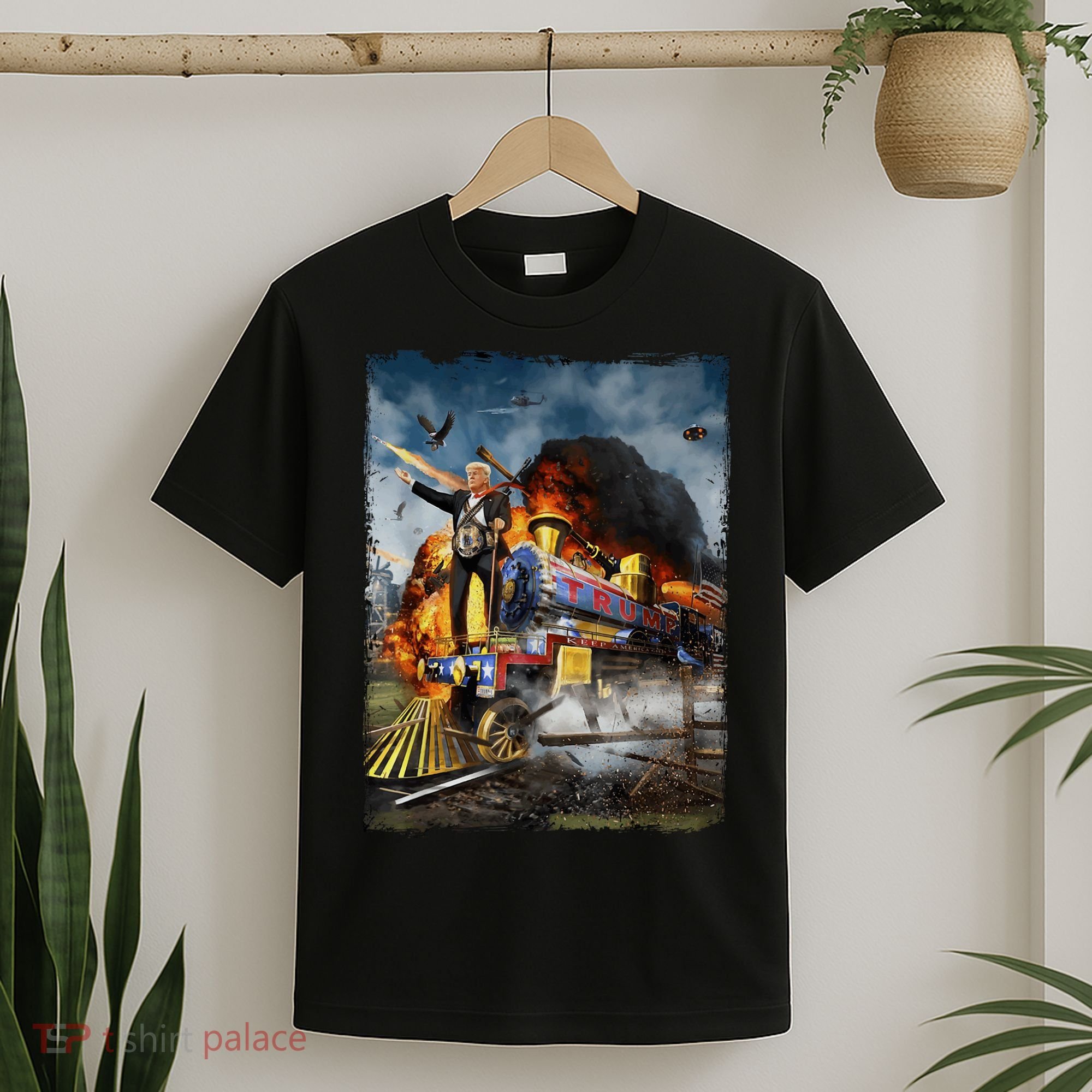 All Aboard The Trump Train Graphic Art T-Shirt