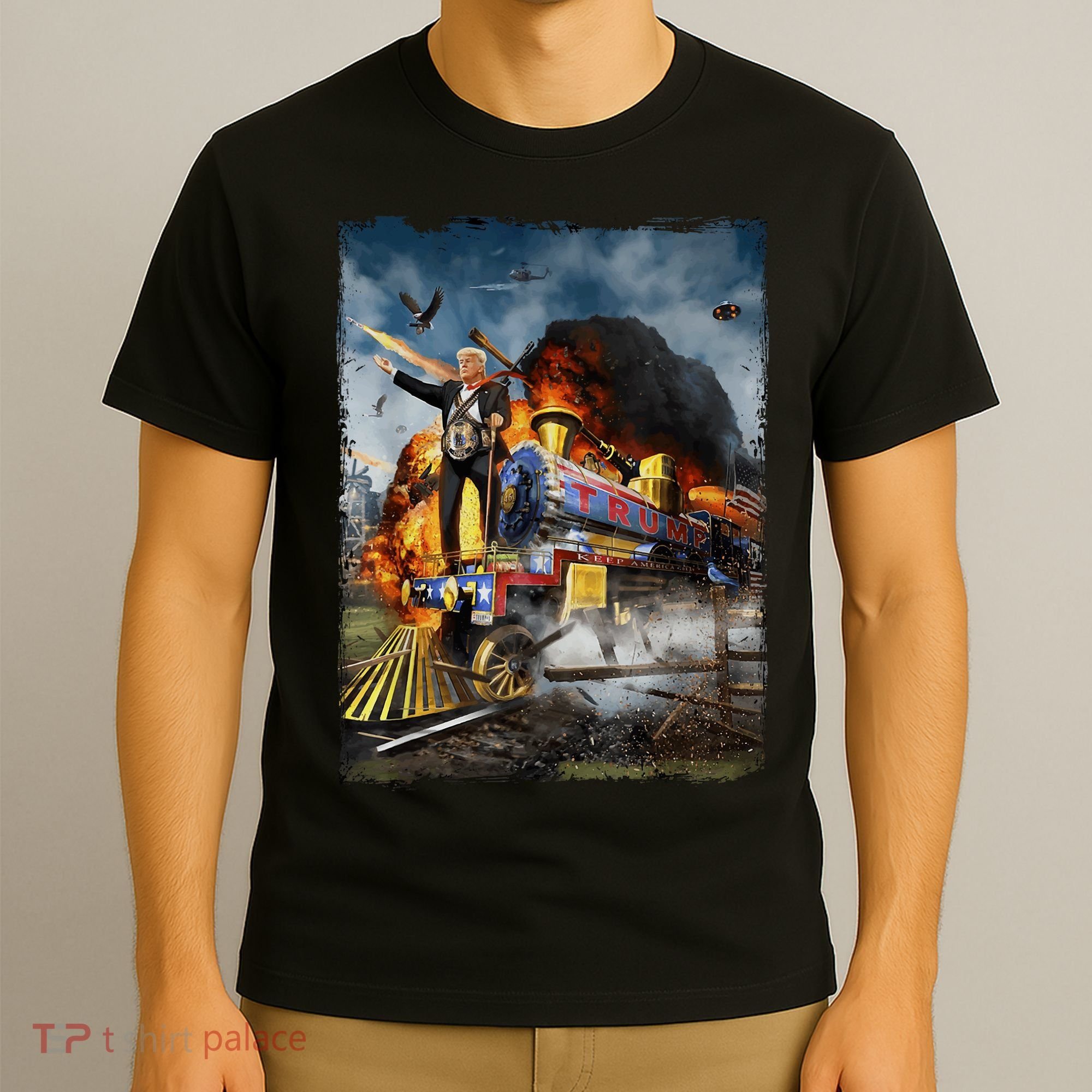 All Aboard The Trump Train Graphic Art T-Shirt
