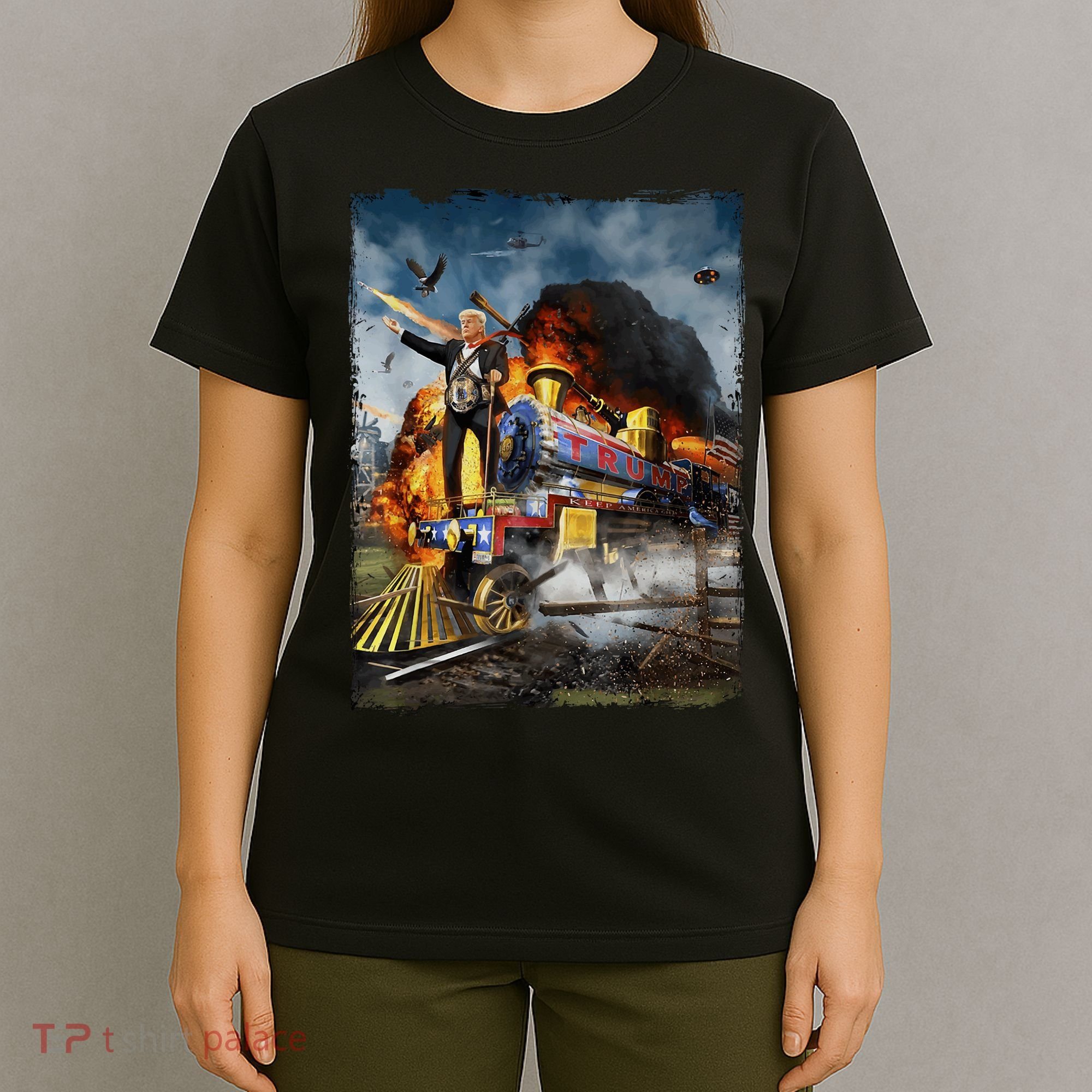 All Aboard The Trump Train Graphic Art T-Shirt