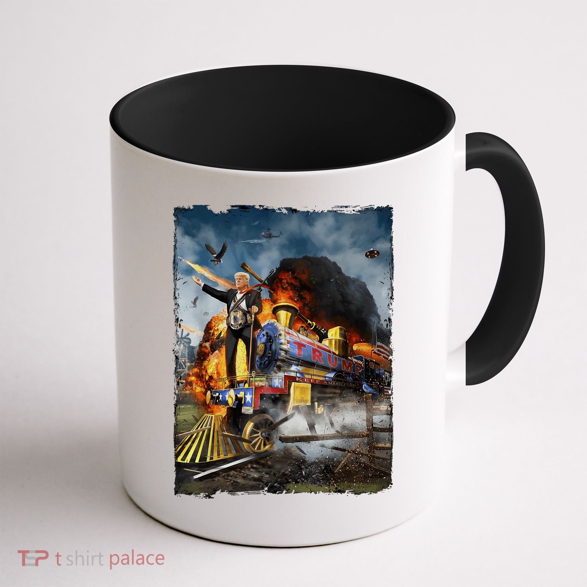 All Aboard The Trump Train Graphic Art Coffee Mug