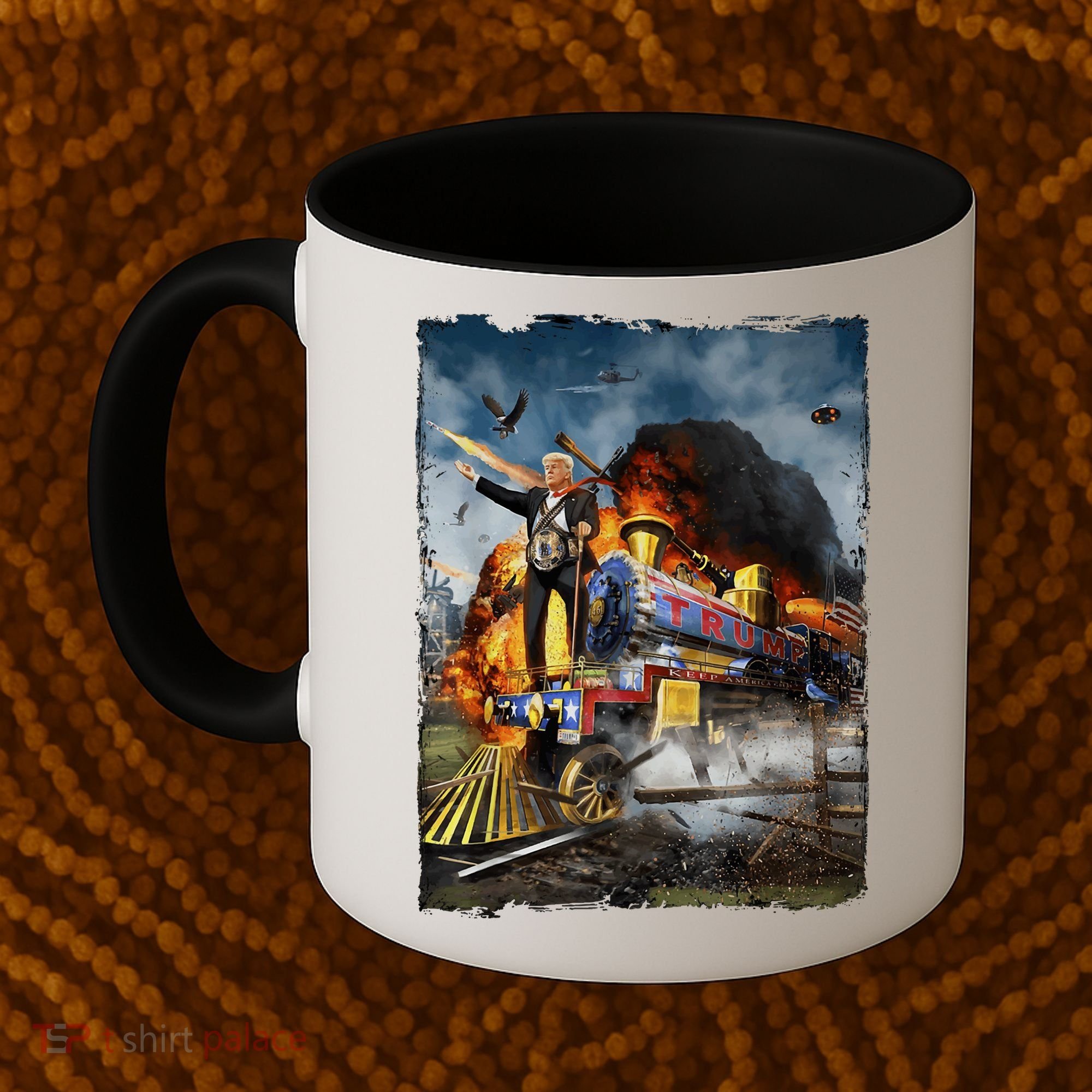 All Aboard The Trump Train Graphic Art Coffee Mug