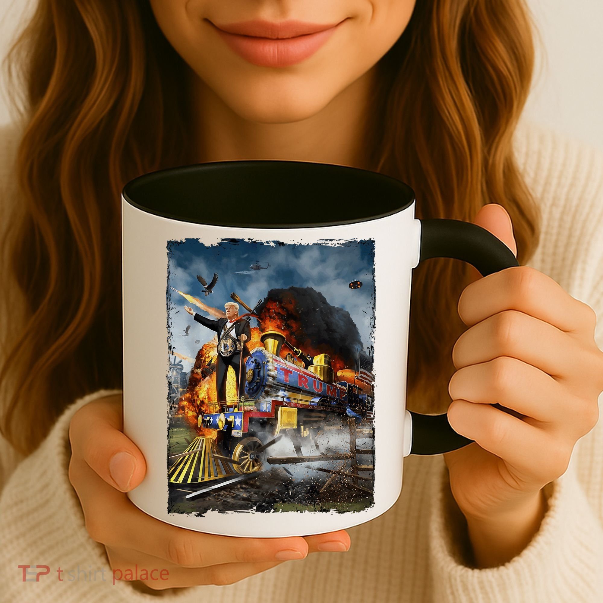 All Aboard The Trump Train Graphic Art Coffee Mug