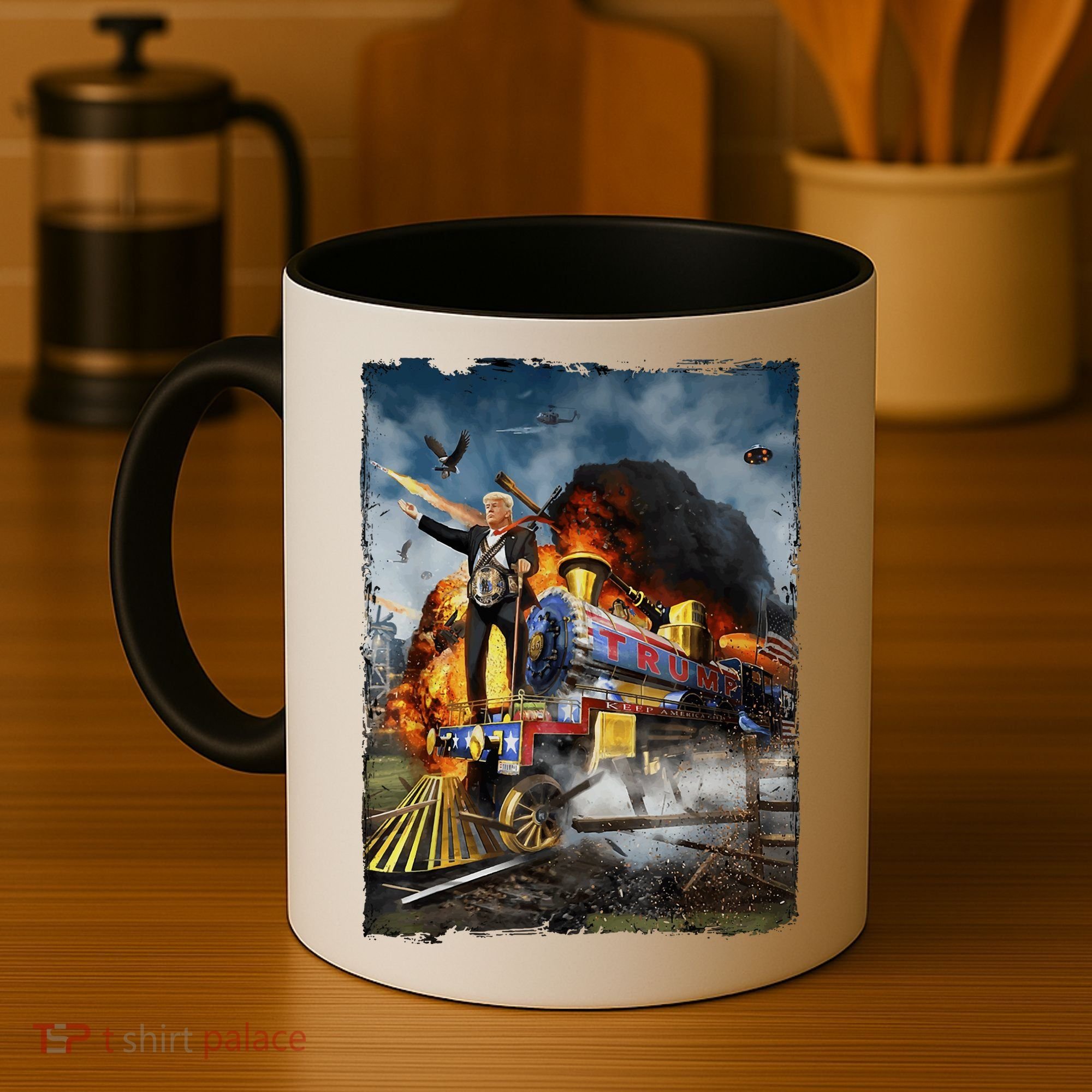 All Aboard The Trump Train Graphic Art Coffee Mug