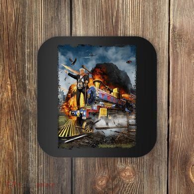 All Aboard The Trump Train Graphic Art Coaster