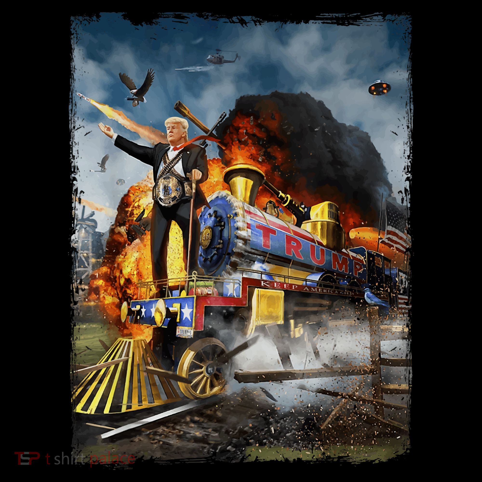 All Aboard The Trump Train Graphic Art Coaster