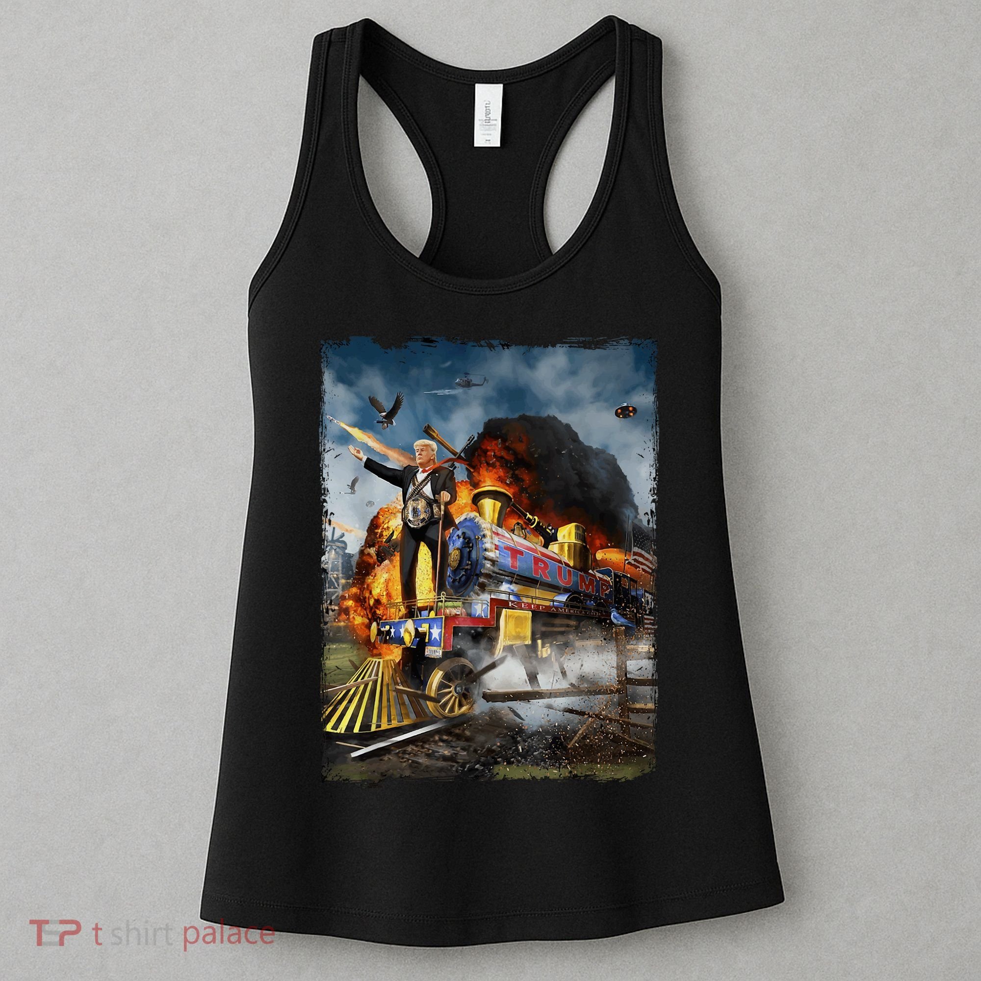 All Aboard The Trump Train Graphic Art Women's Tank Top