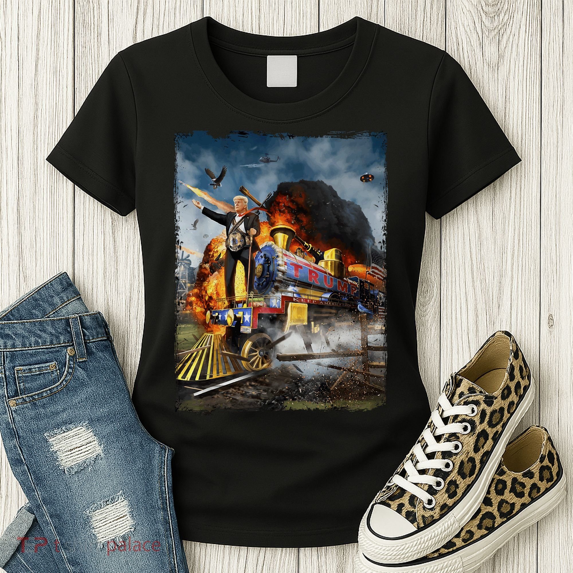 All Aboard The Trump Train Graphic Art Women's T-Shirt