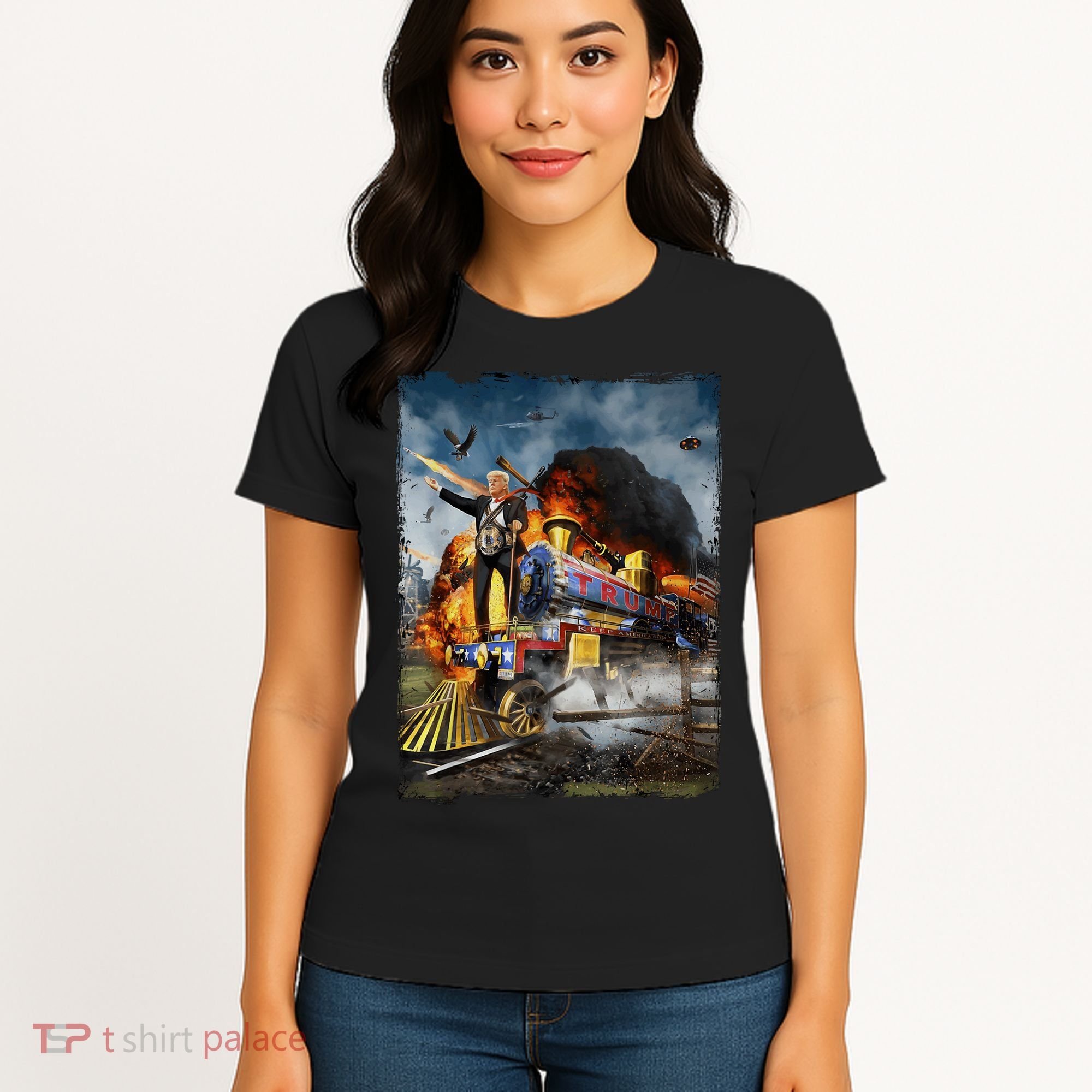 All Aboard The Trump Train Graphic Art Women's T-Shirt