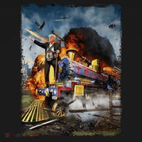 All Aboard The Trump Train Graphic Art Kids Sweatshirt thumb 2
