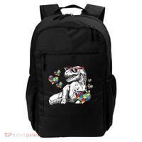 Autism Awareness TRex Dinosaur Sunglasses Heart Puzzle Backpack thumb 0