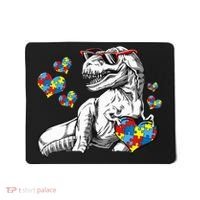 Autism Awareness TRex Dinosaur Sunglasses Heart Puzzle Mousepad thumb 0