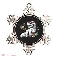 Autism Awareness TRex Dinosaur Sunglasses Heart Puzzle Ornament thumb 0
