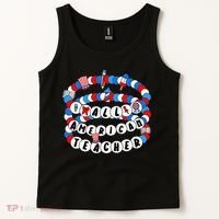 All American Teacher 4th July Bracelet Teacher Appreciation Tank Top thumb 2