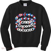 All American Teacher 4th July Bracelet Teacher Appreciation Kids Sweatshirt thumb 0