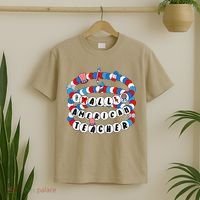All American Teacher 4th July Bracelet Teacher Appreciation T-Shirt thumb 2