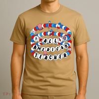 All American Teacher 4th July Bracelet Teacher Appreciation T-Shirt thumb 3