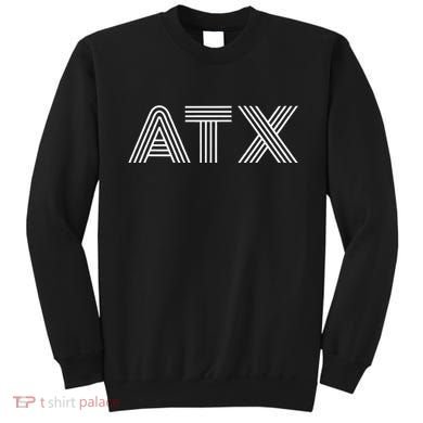Atx Austin Tx Retro Design In White Sweatshirt