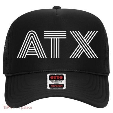 Atx Austin Tx Retro Design In White Hat