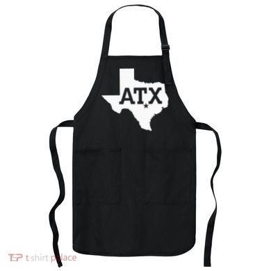 ATX Austin TX Design With Texas Silhouette Apron