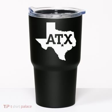 ATX Austin TX Design With Texas Silhouette Tumbler
