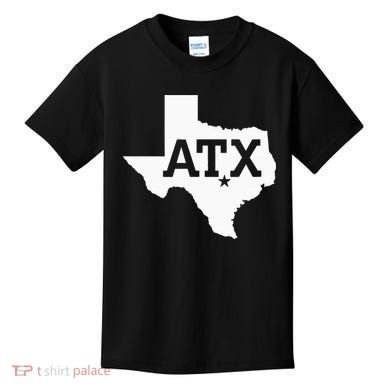 ATX Austin TX Design With Texas Silhouette Kids T-Shirt