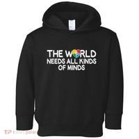 Autism Awareness The World Needs All Kinds Of Minds Toddler Hoodie thumb 0