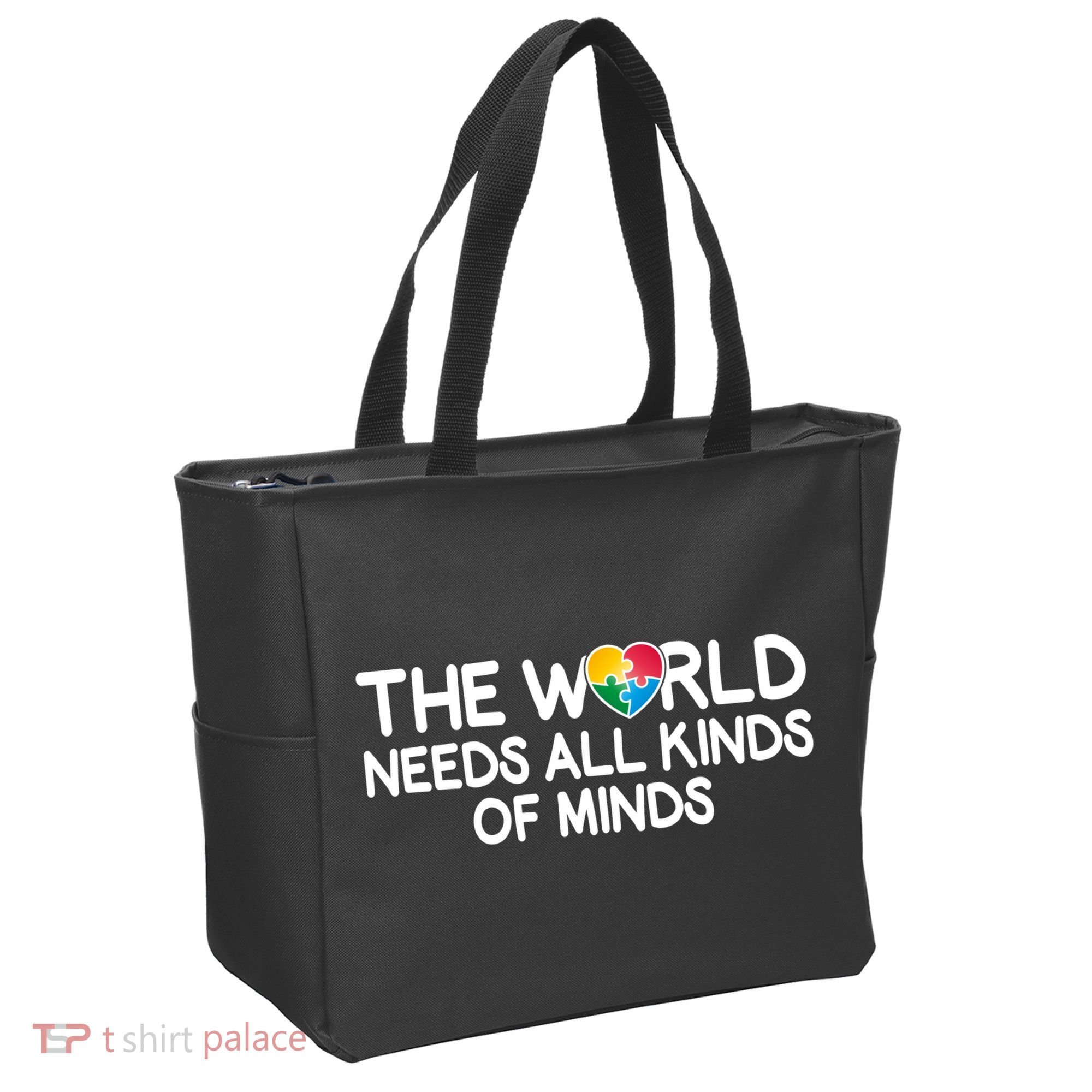 Autism Awareness The World Needs All Kinds Of Minds Tote Bag