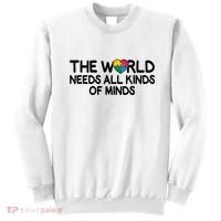 Autism Awareness The World Needs All Kinds Of Minds Sweatshirt thumb 0