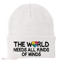 Autism Awareness The World Needs All Kinds Of Minds Beanie thumb 0