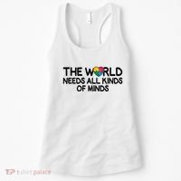 Autism Awareness The World Needs All Kinds Of Minds Women's Tank Top thumb 0
