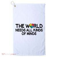 Autism Awareness The World Needs All Kinds Of Minds Golf Towel thumb 0