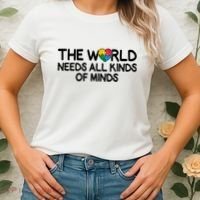 Autism Awareness The World Needs All Kinds Of Minds Women's T-Shirt thumb 2