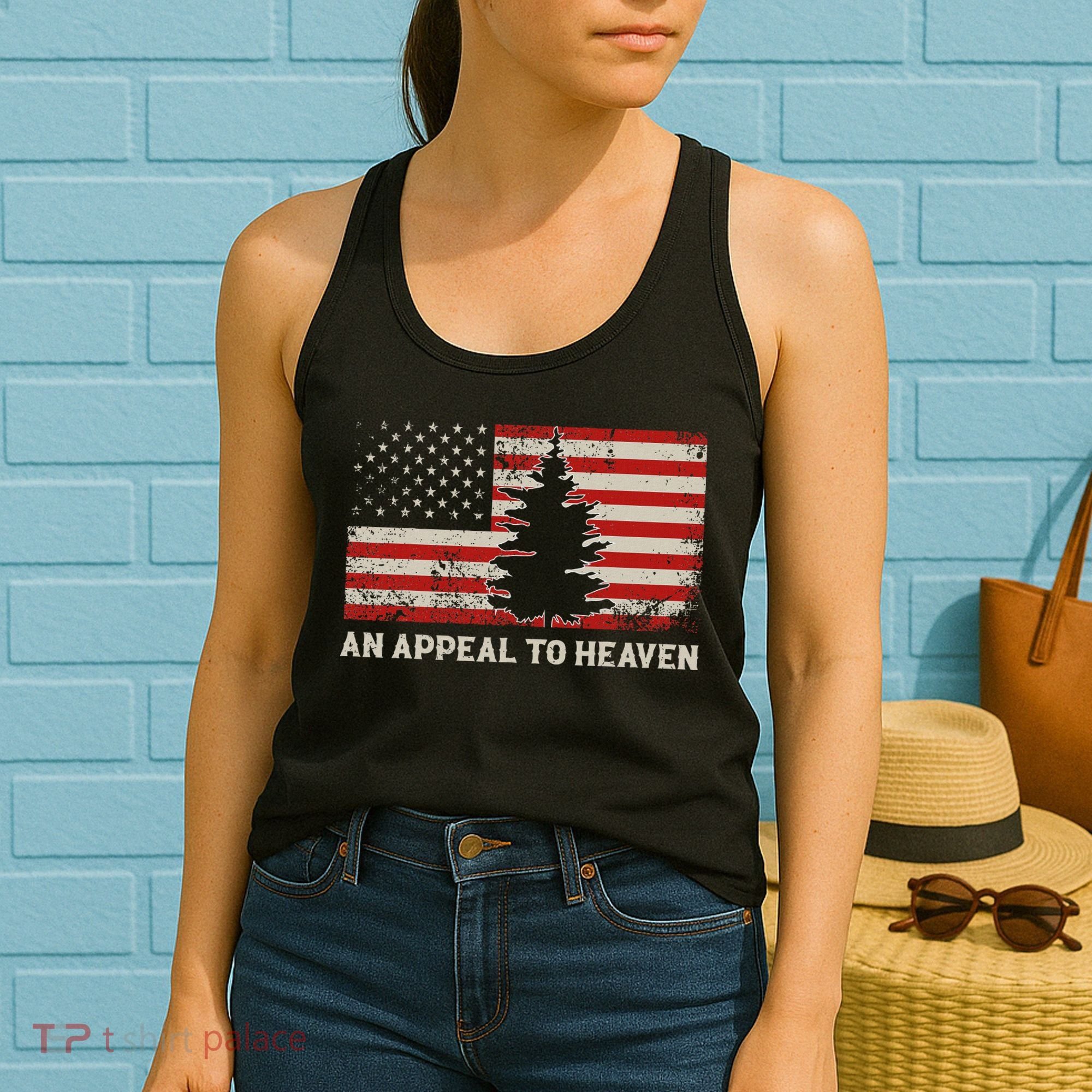 An Appeal To Heaven Pine Tree Usa Revolution American Flag Women's Tank Top
